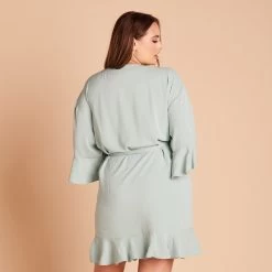 Kenny Ruffle Robe - Sage -Elegant Moments Shop 1ef60dcbd213b74dcbee8f641e6ef053