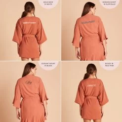 Kenny Ruffle Robe - Terracotta -Elegant Moments Shop 2048x2048 PDP personalized Kenny Karen Robe Solid Terracotta2048x2048 PDP personalized Kenny Ruffle Robe Terracotta 01