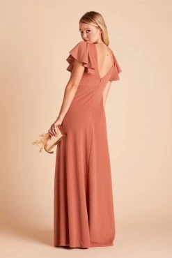 Hannah Crepe Dress - Terracotta -Elegant Moments Shop 2e84cb0825a74afbcacffa05c233b16a
