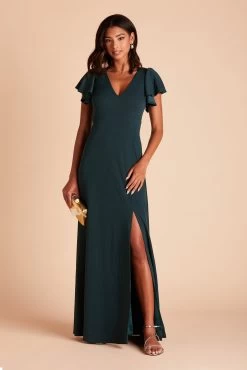 Hannah Crepe Dress - Emerald