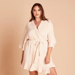 Kenny Ruffle Robe - Champagne