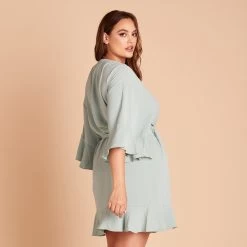 Kenny Ruffle Robe - Sage -Elegant Moments Shop 3e3e455b5270828a69cc38001d8a9b2d