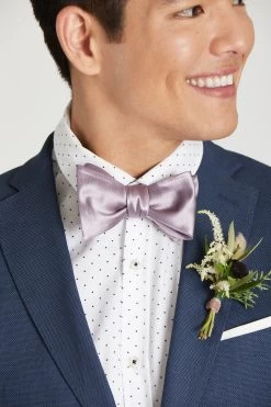 Daniel Bow Tie - Dark Mauve Sateen