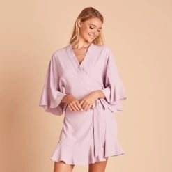 Kenny Ruffle Robe - Lavender -Elegant Moments Shop 661e8c2ca18ae9fe83aa0b6b94fa3732