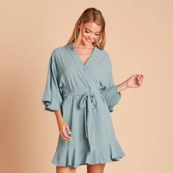 Kenny Ruffle Robe - Sea Glass 19 Kenny Ruffle Robe - Sea Glass -Elegant Moments Shop 7684b892685ba5fdd25965e4c3779cc4