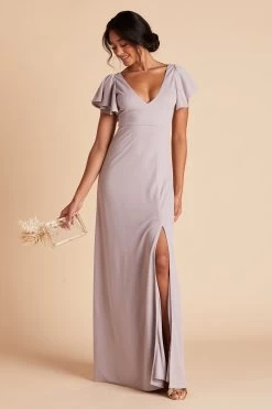 Hannah Crepe Dress - Lilac -Elegant Moments Shop 972c38bf624bbbdf41dcfffd2a7ad98b