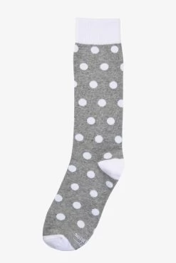 Polka Dot Groomsmen Socks By No Cold Feet - Grey