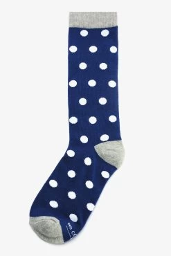 Polka Dot Groomsmen Socks By No Cold Feet - Blue