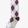 Argyle Groomsmen Socks By No Cold Feet - Purple -Elegant Moments Shop BIRDY GREY NO COLD FEET SOCKS PURPLE GREY ARGYLE 01