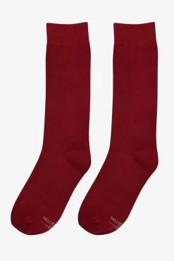 Solid Groomsmen Socks By No Cold Feet - Burgundy -Elegant Moments Shop BIRDY GREY NO COLD FEET SOCKS SOLID BURGUNDY 02