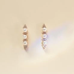 Santa Maria Pearl And Crystal Earrings