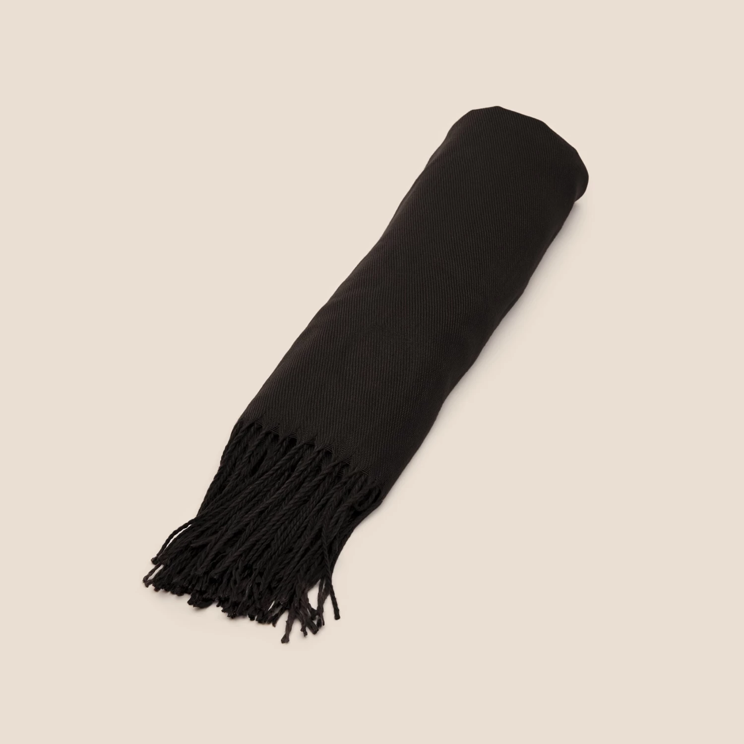 Shawl With Fringe - Black 4 Shawl With Fringe - Black - Image 2