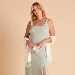 Shawl With Fringe - Cream -Elegant Moments Shop BIRDY GREY CASHMERE SHAWL CREAM 03