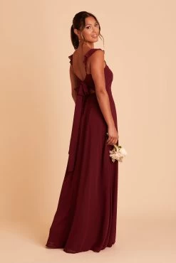 Doris Chiffon Dress - Cabernet