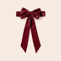 Liz Flower Girl Sash - Sheen Cabernet