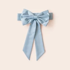 Liz Flower Girl Sash - Sheen Light Blue