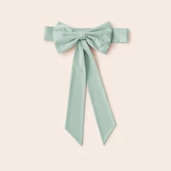 Liz Flower Girl Sash - Sheen Light Green