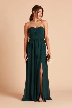 Grace Convertible Dress - Emerald -Elegant Moments Shop BIRDY GREY GRACE CONVERTIBLE SLIT BRIDESMAID DRESS EMERALD 02