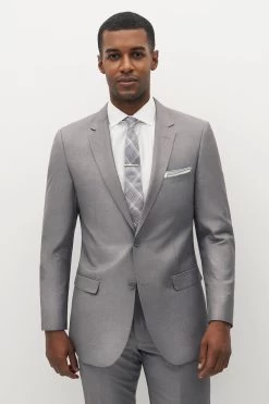 Textured Gray Suit Jacket By SuitShop