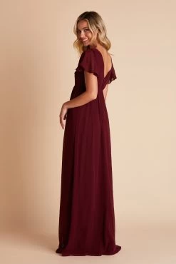 Hannah Empire Dress - Cabernet -Elegant Moments Shop BIRDY GREY HANNAH MATERNITY BRIDESMAID DRESS CABERNET 07