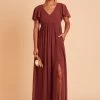 Hannah Empire Dress - Rosewood -Elegant Moments Shop BIRDY GREY HANNAH MATERNITY BRIDESMAID DRESS ROSEWOOD 02