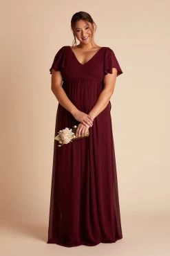 Hannah Empire Dress - Cabernet -Elegant Moments Shop BIRDY GREY HANNAH MATERNITY PLUS SIZE BRIDESMAID DRESS CABERNET 01 1f31a905 3f1f 41dc bb49 10725267e847