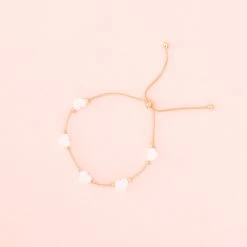 Heart Bracelet - White