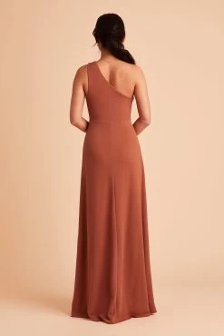 Kira Crepe Dress - Terracotta -Elegant Moments Shop BIRDY GREY KIRA BRIDESMAID DRESS TERRACOTTA 05