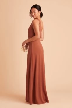 Kira Crepe Dress - Terracotta -Elegant Moments Shop BIRDY GREY KIRA BRIDESMAID DRESS TERRACOTTA 06