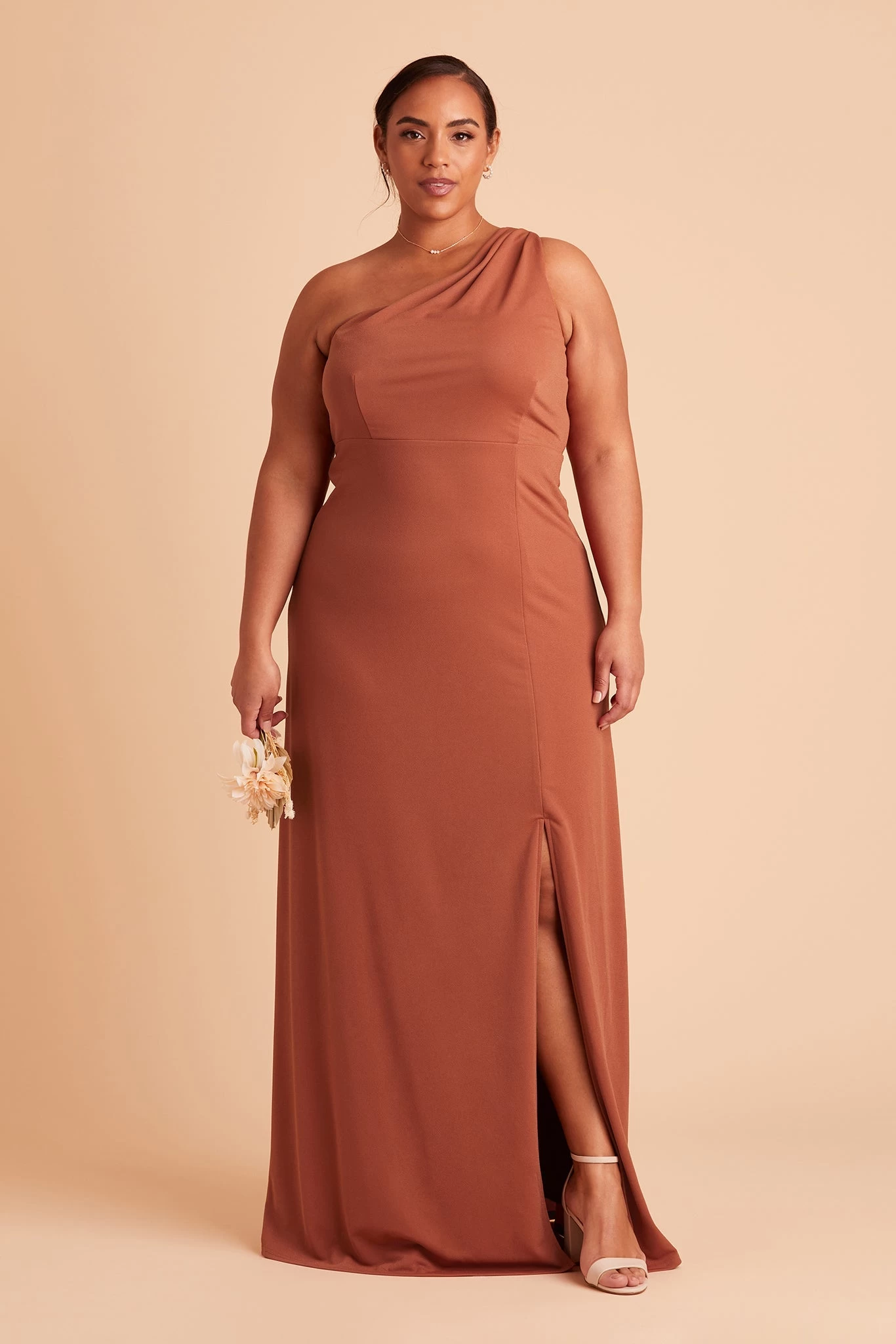 Kira Crepe Dress - Terracotta - Image 11