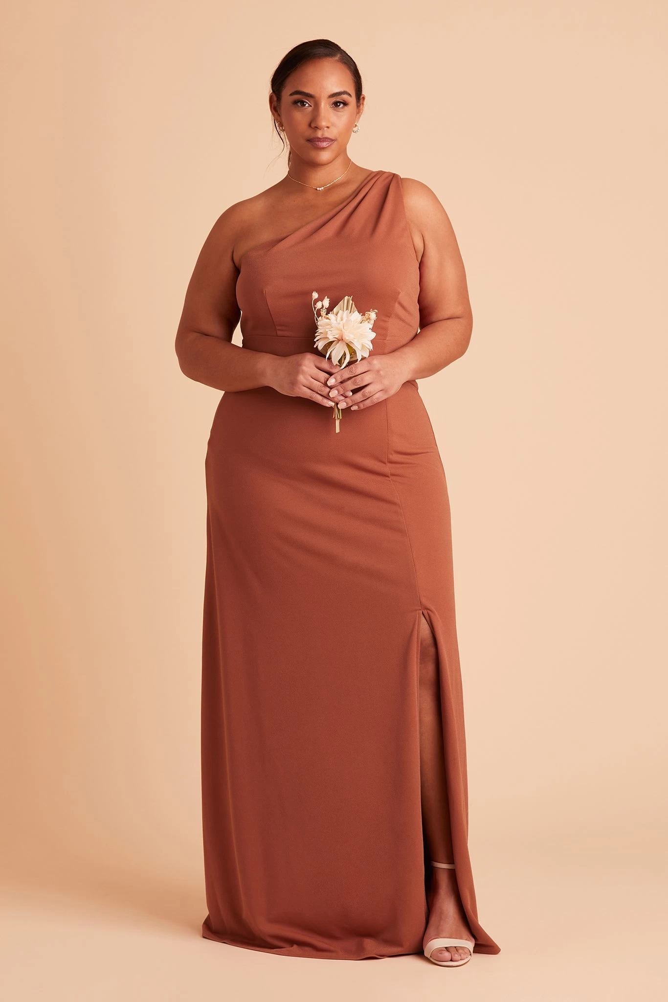 Kira Crepe Dress - Terracotta - Image 13