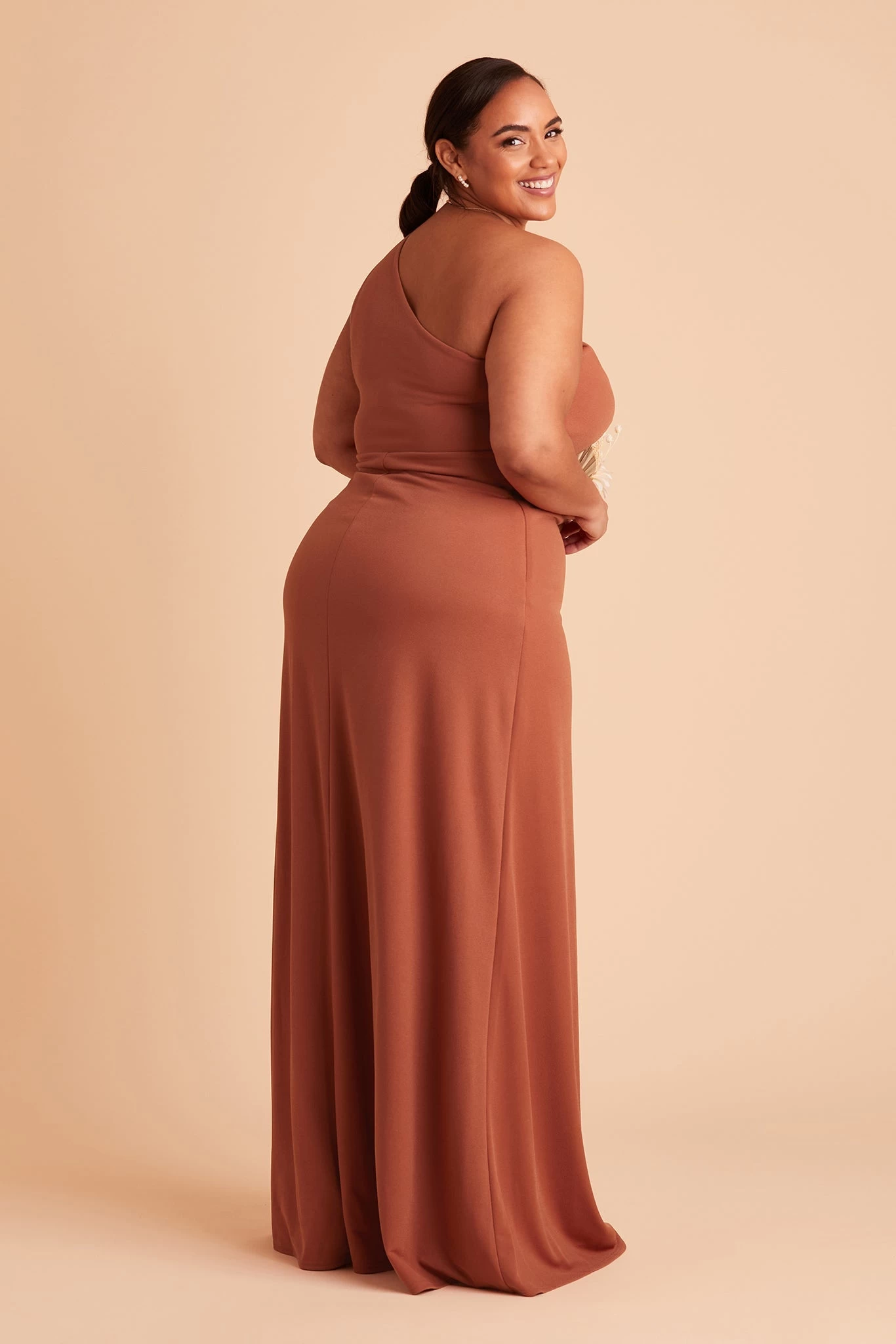 Kira Crepe Dress - Terracotta - Image 9