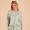 Crew Neck Sweatshirt - Sage -Elegant Moments Shop BIRDY GREY LOUNGEWEAR CREWNECK SAGE 06