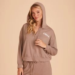 Zip Up Hoodie - Cocoa