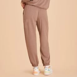 Sweatpants - Cocoa 21 Sweatpants - Cocoa -Elegant Moments Shop BIRDY GREY LOUNGEWEAR SWEAT PANTS COCOA 05
