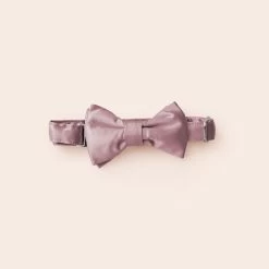 Sadie Dog Bow Tie Collar - Sheen Mauve