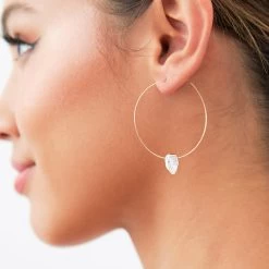 Oceanside Pearl Hoops