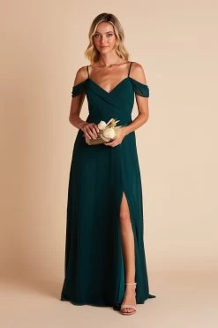 Spence Convertible Dress - Emerald -Elegant Moments Shop BIRDY GREY SPENCE CONVERTIBLE SLIT BRIDESMAID EMERALD 01