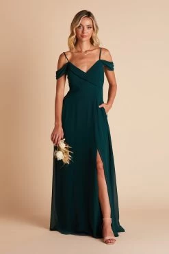 Spence Convertible Dress - Emerald -Elegant Moments Shop BIRDY GREY SPENCE CONVERTIBLE SLIT BRIDESMAID EMERALD 04