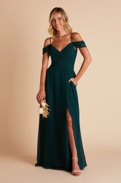 Spence Convertible Dress - Emerald -Elegant Moments Shop BIRDY GREY SPENCE CONVERTIBLE SLIT BRIDESMAID EMERALD 06