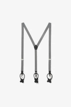Classic Suspenders By Suitshop - Grey
