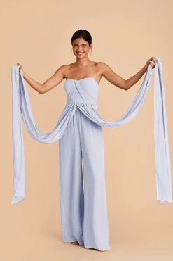 Gigi Convertible Jumpsuit - Ice Blue -Elegant Moments Shop Ice blue gigi convertible bridesmaid jumpsuit 02