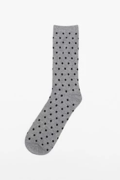 Groomsmen Socks - Polka Dot Grey