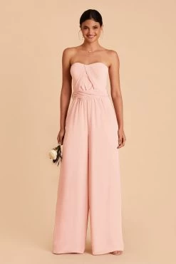 Gigi Convertible Jumpsuit - Blush Pink -Elegant Moments Shop blush pink gigi convertible bridesmaid jumpsuit 02 279ed3bc ac99 4bda bb65 a0c711a874b6