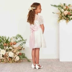 Liz Flower Girl Sash - Blush Pink -Elegant Moments Shop blush pink liz flower girl sash 02 d6868a02 ab9b 4b48 987f 4798947d3fc1