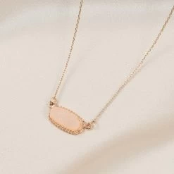 Presley Charm Necklace - Blush