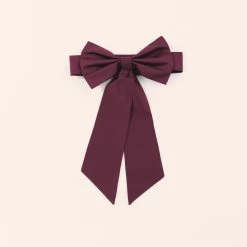 Liz Flower Girl Sash - Cabernet