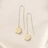 Freddie Threader Earrings - Champagne -Elegant Moments Shop champagne freddie threader earrings accessories 01