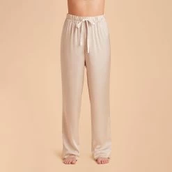 Jonny Satin Pajama Pants - Champagne