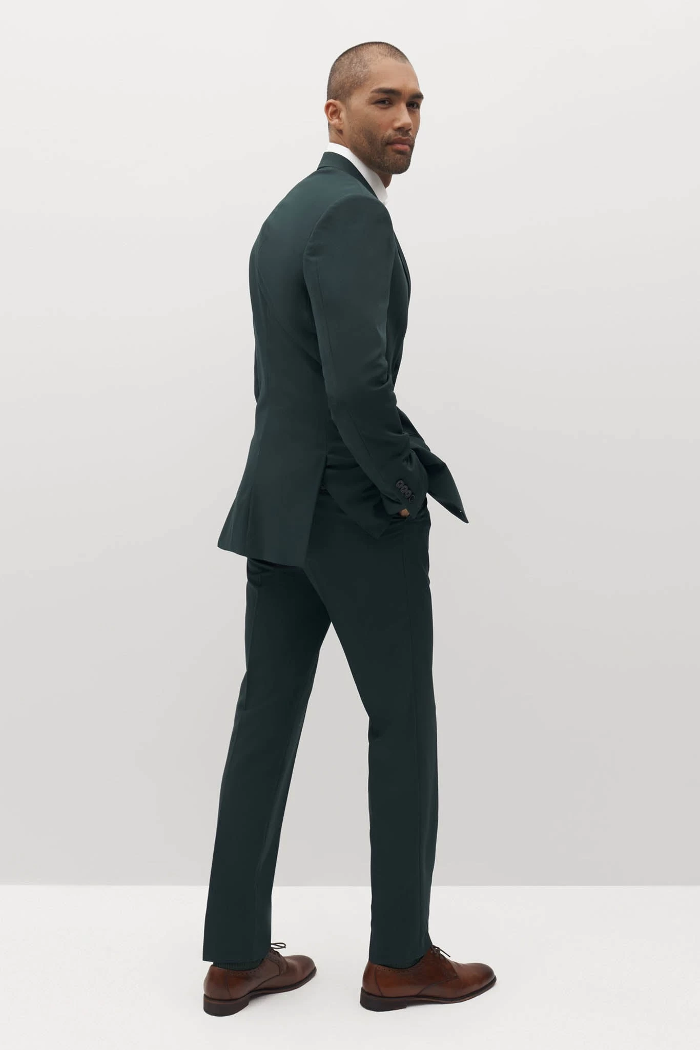 Dark Green Suit Pants By SuitShop 3 Dark Green Suit Pants By SuitShop - Image 2